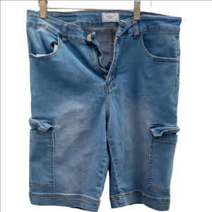 Womens Longer Length Sz. 12 Blue Denim Shorts